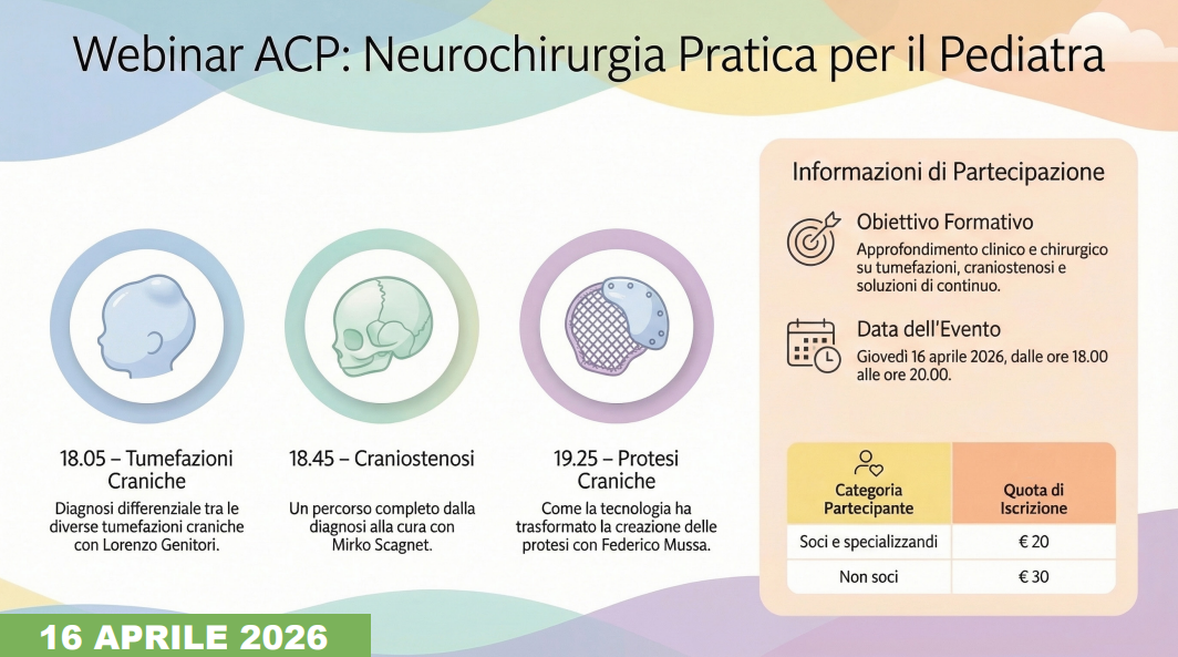 Webinar ACP: Neurochirurgia pratica per il pediatra